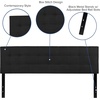 image:imageFlash Furniture Bedford Tufted Upholstered King Size Headboard in Black FabricBlack