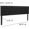 image:imageFlash Furniture Bedford Tufted Upholstered King Size Headboard in Black FabricBlack
