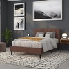 image:imageFlash Furniture Bedford Tufted Upholstered King Size Headboard in Black FabricDark Brown