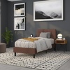 image:imageFlash Furniture Bedford Tufted Upholstered King Size Headboard in Black FabricDark Brown