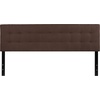image:imageFlash Furniture Bedford Tufted Upholstered King Size Headboard in Black FabricDark Brown