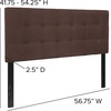 image:imageFlash Furniture Bedford Tufted Upholstered King Size Headboard in Black FabricDark Brown