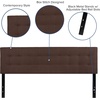 image:imageFlash Furniture Bedford Tufted Upholstered King Size Headboard in Black FabricDark Brown