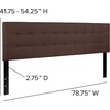 image:imageFlash Furniture Bedford Tufted Upholstered King Size Headboard in Black FabricDark Brown
