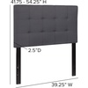 image:imageFlash Furniture Bedford Tufted Upholstered King Size Headboard in Black FabricDark Gray