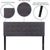 image:imageFlash Furniture Bedford Tufted Upholstered King Size Headboard in Black FabricDark Gray