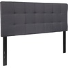 image:imageFlash Furniture Bedford Tufted Upholstered King Size Headboard in Black FabricDark Gray