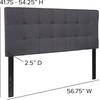 image:imageFlash Furniture Bedford Tufted Upholstered King Size Headboard in Black FabricDark Gray