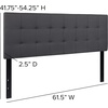 image:imageFlash Furniture Bedford Tufted Upholstered King Size Headboard in Black FabricDark Gray
