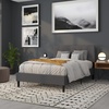 image:imageFlash Furniture Bedford Tufted Upholstered King Size Headboard in Black FabricDark Gray