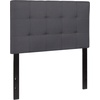image:imageFlash Furniture Bedford Tufted Upholstered King Size Headboard in Black FabricDark Gray