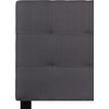 image:imageFlash Furniture Bedford Tufted Upholstered King Size Headboard in Black FabricDark Gray