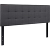 image:imageFlash Furniture Bedford Tufted Upholstered King Size Headboard in Black FabricDark Gray