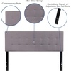 image:imageFlash Furniture Bedford Tufted Upholstered King Size Headboard in Black FabricLight Gray