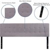 image:imageFlash Furniture Bedford Tufted Upholstered King Size Headboard in Black FabricLight Gray