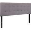 image:imageFlash Furniture Bedford Tufted Upholstered King Size Headboard in Black FabricLight Gray