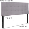 image:imageFlash Furniture Bedford Tufted Upholstered King Size Headboard in Black FabricLight Gray