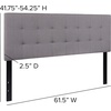 image:imageFlash Furniture Bedford Tufted Upholstered King Size Headboard in Black FabricLight Gray