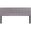 image:imageFlash Furniture Bedford Tufted Upholstered King Size Headboard in Black FabricLight Gray