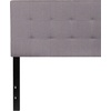 image:imageFlash Furniture Bedford Tufted Upholstered King Size Headboard in Black FabricLight Gray