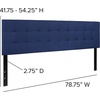 image:imageFlash Furniture Bedford Tufted Upholstered King Size Headboard in Black FabricNavy