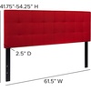 image:imageFlash Furniture Bedford Tufted Upholstered King Size Headboard in Black FabricRed