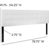 image:imageFlash Furniture Bedford Tufted Upholstered King Size Headboard in Black FabricWhite