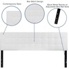 image:imageFlash Furniture Bedford Tufted Upholstered King Size Headboard in Black FabricWhite