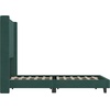image:imageFlash Furniture Bianca Upholstered Platform Bed  Gray Velvet Upholstery  Full  Wingback Headboard  Slatted Mattress Foundation  No Box Spring NeededEmerald Velvet