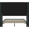 image:imageFlash Furniture Bianca Upholstered Platform Bed  Gray Velvet Upholstery  Full  Wingback Headboard  Slatted Mattress Foundation  No Box Spring NeededEmerald Velvet