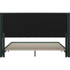 image:imageFlash Furniture Bianca Upholstered Platform Bed  Gray Velvet Upholstery  Full  Wingback Headboard  Slatted Mattress Foundation  No Box Spring NeededEmerald Velvet