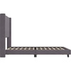 image:imageFlash Furniture Bianca Upholstered Platform Bed  Gray Velvet Upholstery  Full  Wingback Headboard  Slatted Mattress Foundation  No Box Spring NeededGray Velvet