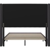 image:imageFlash Furniture Bianca Upholstered Platform Bed  Gray Velvet Upholstery  Full  Wingback Headboard  Slatted Mattress Foundation  No Box Spring NeededGray Velvet