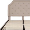 image:imageFlash Furniture Brighton Fabric Arched Tufted Upholstered King Size Platform Bed Modern LowProfile King Bed Frame with Headboard BeigeBeige