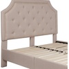 image:imageFlash Furniture Brighton Fabric Arched Tufted Upholstered King Size Platform Bed Modern LowProfile King Bed Frame with Headboard BeigeBeige