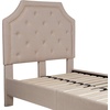 image:imageFlash Furniture Brighton Fabric Arched Tufted Upholstered King Size Platform Bed Modern LowProfile King Bed Frame with Headboard BeigeBeige