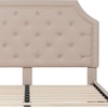 image:imageFlash Furniture Brighton Fabric Arched Tufted Upholstered King Size Platform Bed Modern LowProfile King Bed Frame with Headboard BeigeBeige