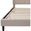 image:imageFlash Furniture Brighton Fabric Arched Tufted Upholstered King Size Platform Bed Modern LowProfile King Bed Frame with Headboard BeigeBeige
