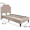 image:imageFlash Furniture Brighton Fabric Arched Tufted Upholstered King Size Platform Bed Modern LowProfile King Bed Frame with Headboard BeigeBeige