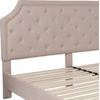 image:imageFlash Furniture Brighton Fabric Arched Tufted Upholstered King Size Platform Bed Modern LowProfile King Bed Frame with Headboard BeigeBeige