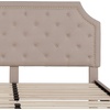 image:imageFlash Furniture Brighton Fabric Arched Tufted Upholstered King Size Platform Bed Modern LowProfile King Bed Frame with Headboard BeigeBeige
