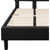 image:imageFlash Furniture Brighton Fabric Arched Tufted Upholstered King Size Platform Bed Modern LowProfile King Bed Frame with Headboard BeigeBlack