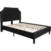image:imageFlash Furniture Brighton Fabric Arched Tufted Upholstered King Size Platform Bed Modern LowProfile King Bed Frame with Headboard BeigeBlack