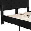 image:imageFlash Furniture Brighton Fabric Arched Tufted Upholstered King Size Platform Bed Modern LowProfile King Bed Frame with Headboard BeigeBlack