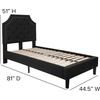 image:imageFlash Furniture Brighton Fabric Arched Tufted Upholstered King Size Platform Bed Modern LowProfile King Bed Frame with Headboard BeigeBlack