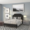 image:imageFlash Furniture Brighton Fabric Arched Tufted Upholstered King Size Platform Bed Modern LowProfile King Bed Frame with Headboard BeigeBlack