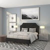 image:imageFlash Furniture Brighton Fabric Arched Tufted Upholstered King Size Platform Bed Modern LowProfile King Bed Frame with Headboard BeigeBlack