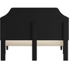 image:imageFlash Furniture Brighton Fabric Arched Tufted Upholstered King Size Platform Bed Modern LowProfile King Bed Frame with Headboard BeigeBlack