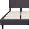 image:imageFlash Furniture Brighton Fabric Arched Tufted Upholstered King Size Platform Bed Modern LowProfile King Bed Frame with Headboard BeigeDark Gray