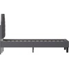 image:imageFlash Furniture Brighton Fabric Arched Tufted Upholstered King Size Platform Bed Modern LowProfile King Bed Frame with Headboard BeigeDark Gray